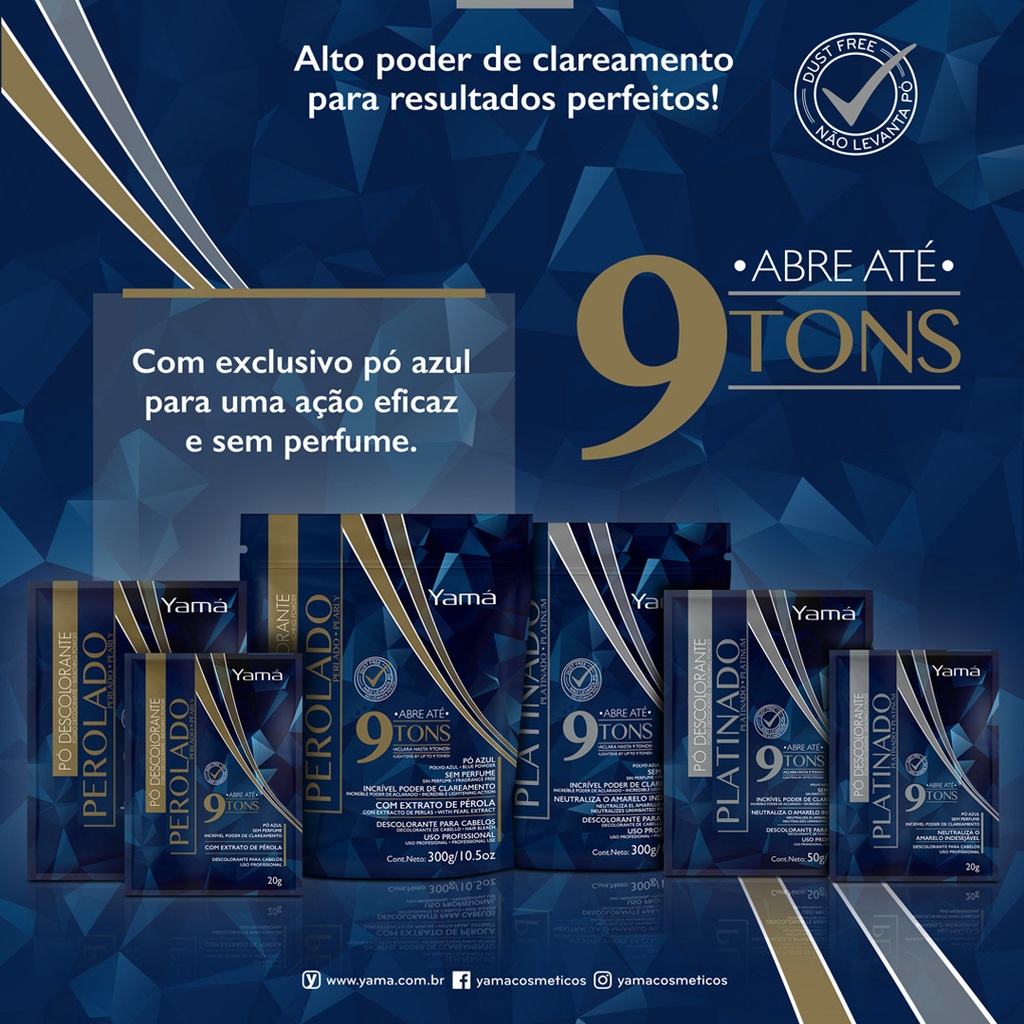 Poudre décolorante pour cheveux platine Refil - Yama 300g