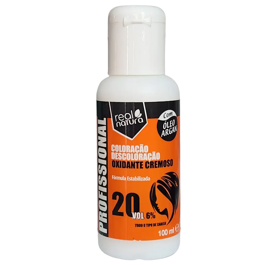 Oxydant Crème à l'Huile d'Argan - 20Vol 6%  - Coloration et Décoloration - Real Natura 100ml