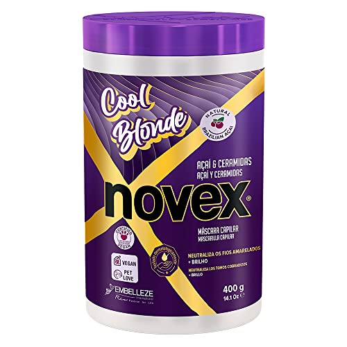 Máscara Capilar - Cool Blonde - Neutraliza Tons Amarelados em Cabelos Loiros e Prateados - Novex 400g