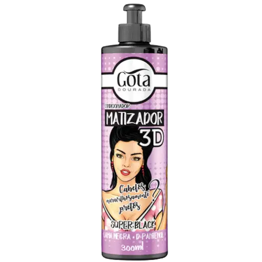 [7897158724840] Masque Colorant - Super Black - Gota Dourada 300ml
